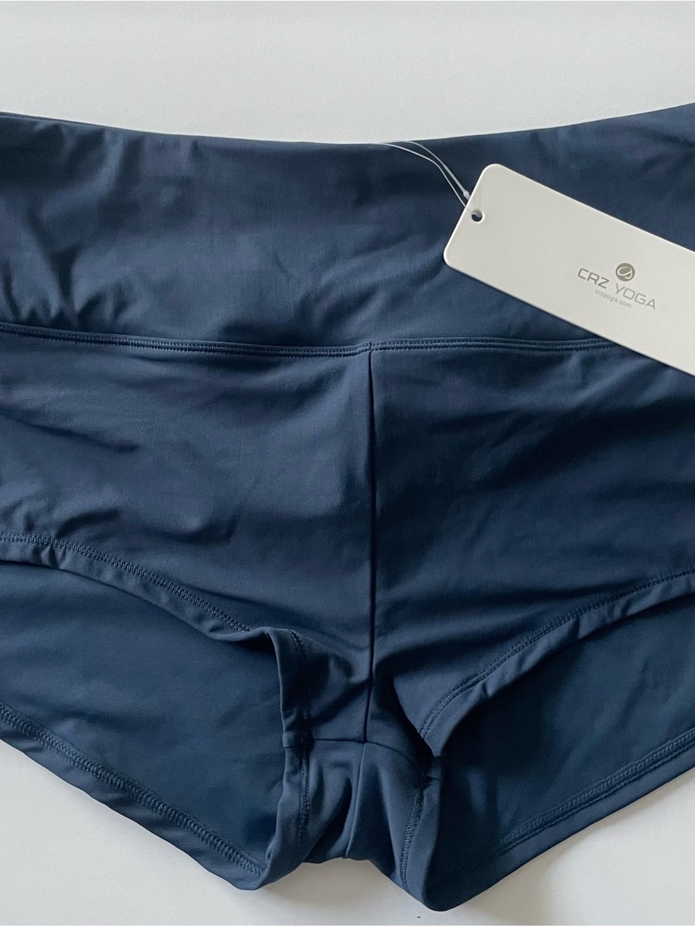 CRZ Yoga Swim Bottoms Size S Insignia Blue High Waist Boyshort NWT